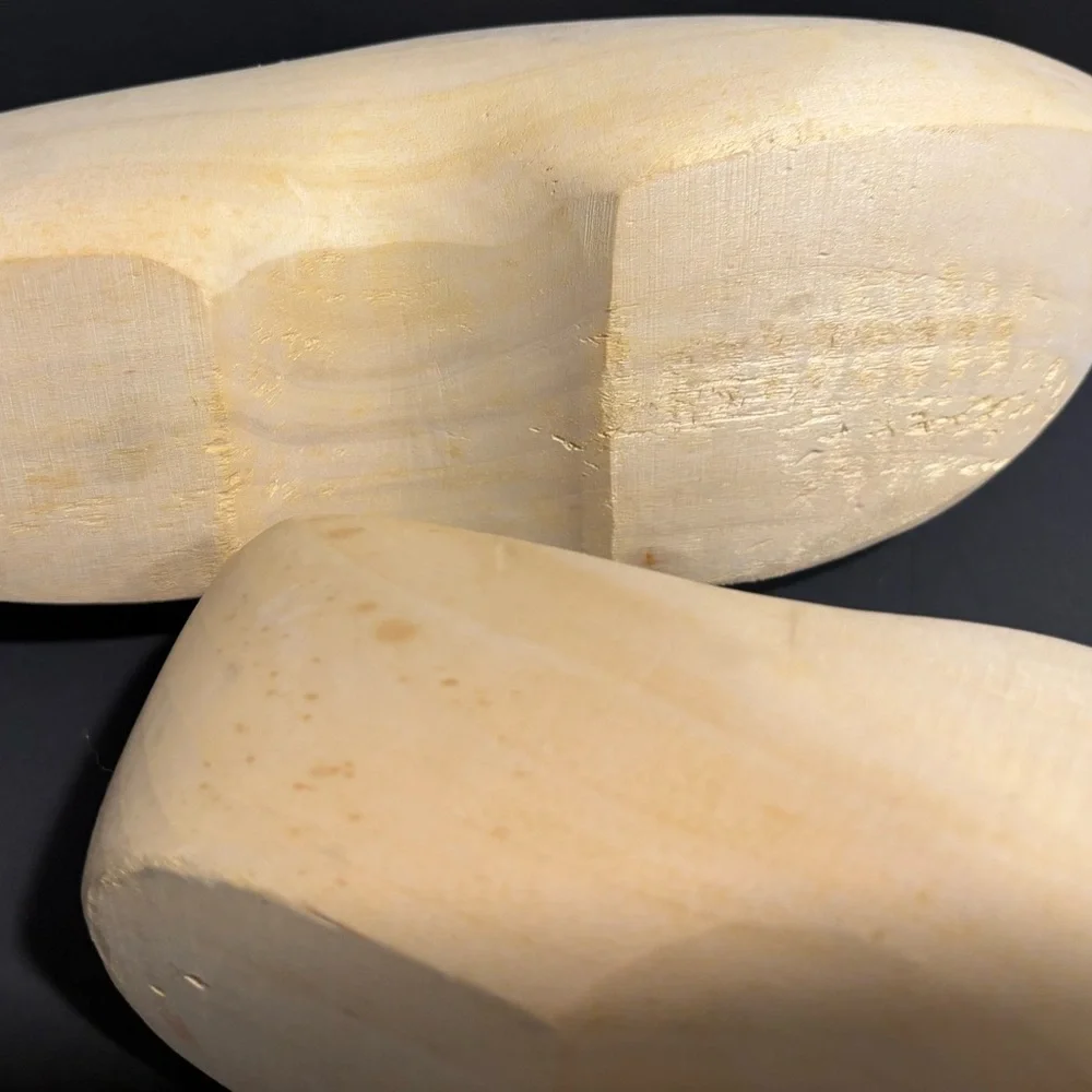 Women’s Natural Wooden Clogs from Holland Handmade Unique Collectable Crafting - Picture 8 of 10